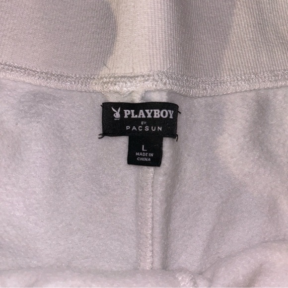 Playboy By Pacsun Fleece White Shorts - Picture 3 of 4